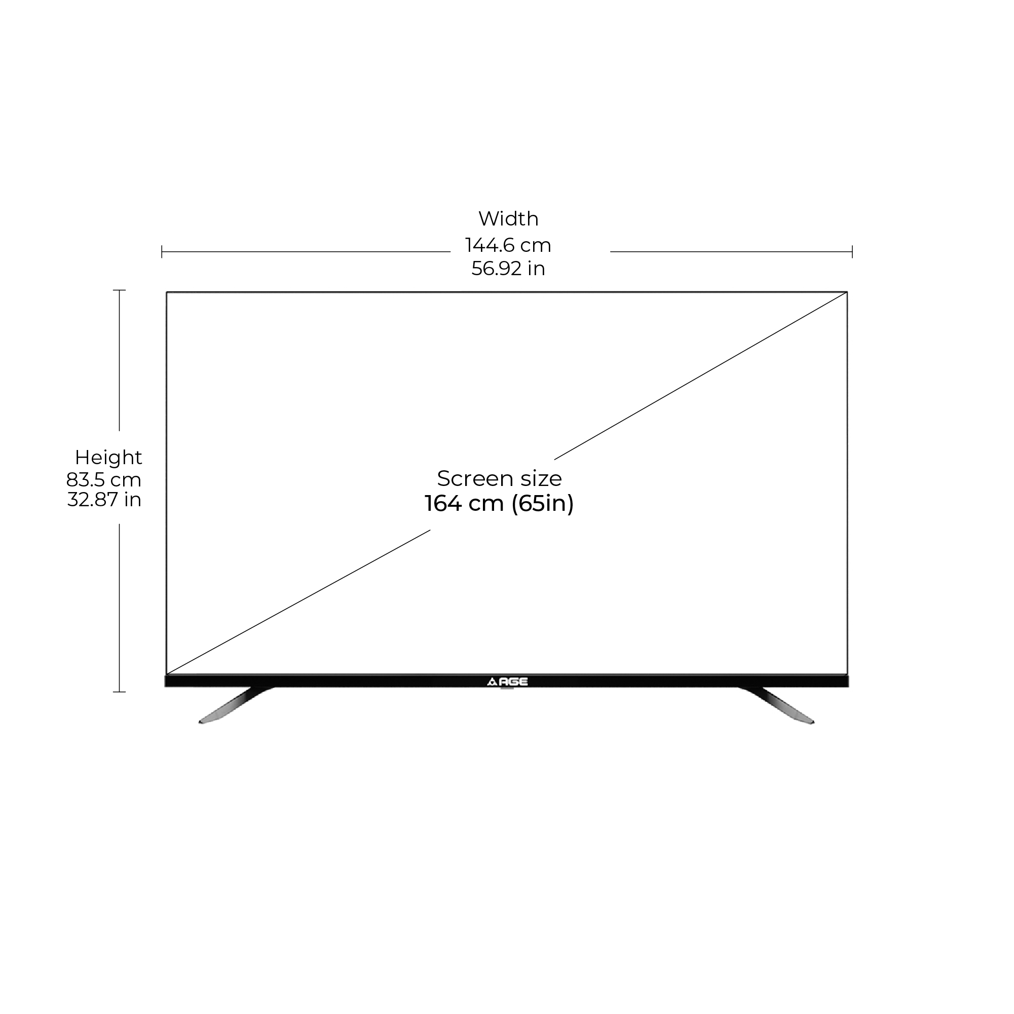 AGE 164 cm (65 inch) Ultra HD (4K) LED Smart Android TV with Certified Android TV, Chromecast Built-In, Voice Search Enabled Remote, Android 11.0, HDR 10, Ultra Slim body, Netflix, Hotstar, Amazon Prime (PRO 65 UHD VC)